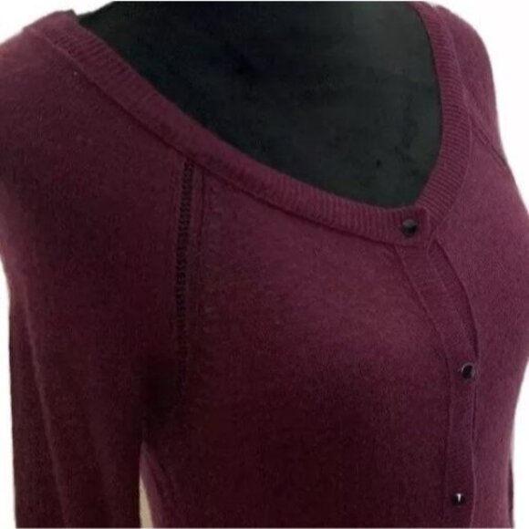 American Eagle Cardigan Sweater Size S Button Up Lightweight Thin Wool Blend - Picture 3 of 10